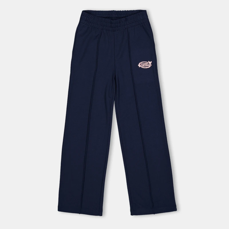 Image of Tommy Hilfiger Kids Wide Open Hem Fleece Joggers Night Navy C1G female 8Y