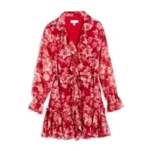 Image of Ted Baker Linndie Ruffle Dress - Red