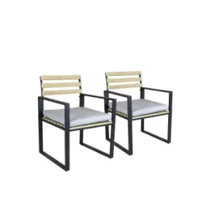 Image of Charles Bentley Polywood and Extrusion Aluminium Pair of Chairs