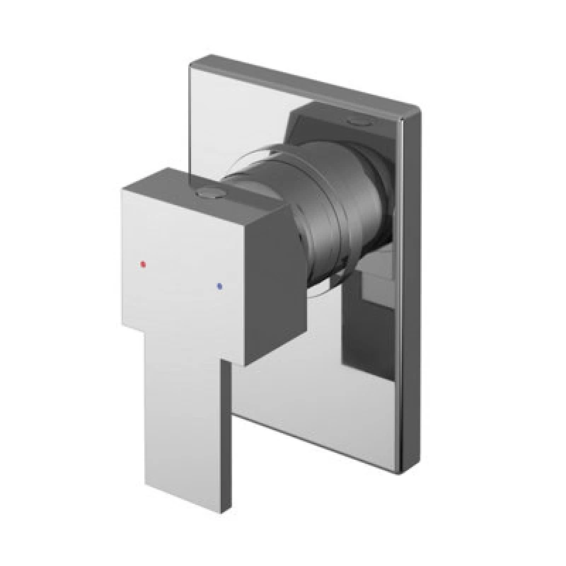 Image of Balterley Modern Concealed Manual Shower Valve with Lever Handle Chrome 120mm Silver