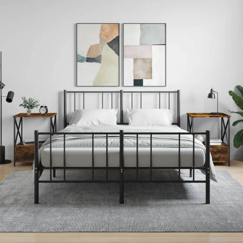 Image of Vidaxl Bedside Tables 2 Pcs Smoked Oak 50X41X65cm Engineered Wood, Brown 826088