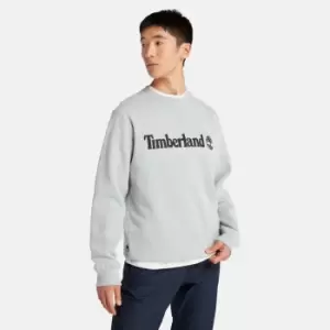 Image of Timberland Est. 1973 Logo Crew Sweatshirt For Men In Grey, Size S