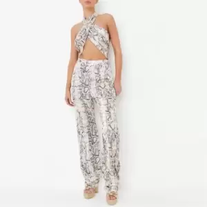 Image of Missguided Tall Halterneck Jumpsuit - Multi