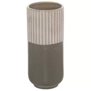 Image of Mason Collection Grey Ceramic Tall Straight Vase