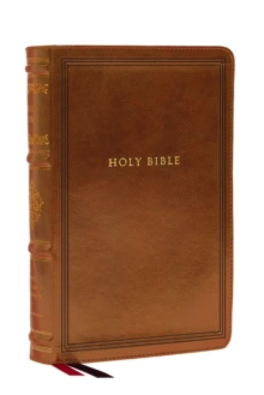 Image of NKJV Large Print Reference Bible, Brown Leathersoft, Red Letter, Comfort Print (Sovereign Collection) : Holy Bible, New King James Version Leather / f