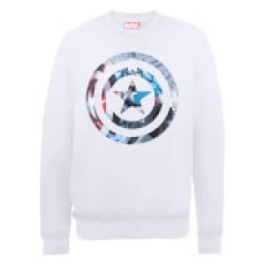 Image of Marvel Avengers Assemble Captain America Sweatshirt - White - S