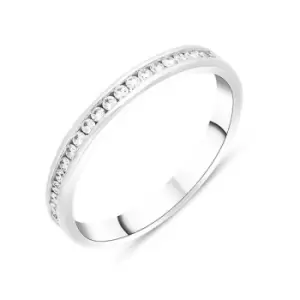 Image of 18ct White Gold 0.14ct Diamond Channel Set Half Eternity Ring