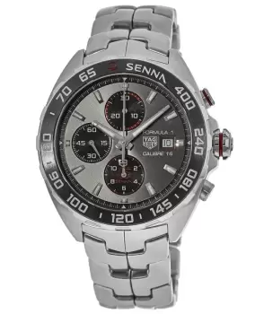 Image of Tag Heuer Formula 1 X Senna Special Edition Anthracite Dial Steel Mens Watch CAZ201D.BA0633 CAZ201D.BA0633