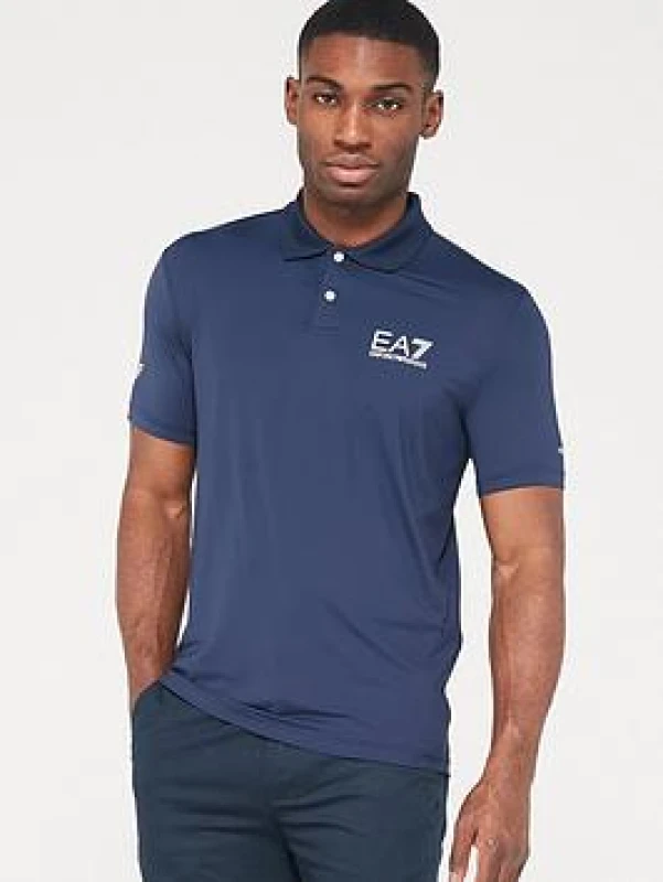 Image of EA7 Ventus 7 Polo Shirt Navy Blue S