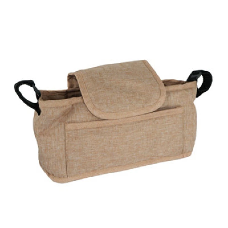 Image of Monstershop Pet Stroller Caddy Bag in Woven Beige Beige