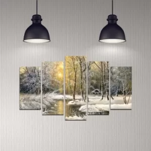 Image of 5DMDF-1 Multicolor Decorative MDF Painting (5 Pieces)