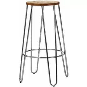 Image of Premier Housewares District Chrome Hairpin Stool