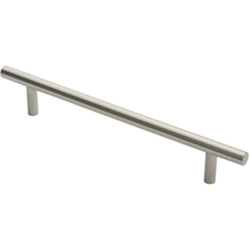 Image of Loops 19mm Straight T Bar Pull Handle 300mm Fixing Centres Satin Stainless Steel Metallics unisex