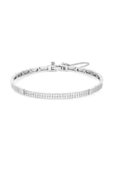 Image of Rhodium Plated And Cubic Zirconia Fine Bracelet