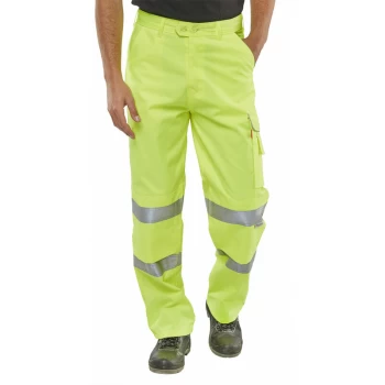 Image of Click - P/COTTON TROUSERS EN ISO 20471 S/Y 42S - Saturn Yellow