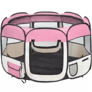 Image of Tectake Dog Pen Pop-up Made of Polyester - Pink