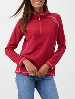 Image of Regatta Montes 1/4 Zip Top - Dark Cerise, Dark Cerise, Size 20, Women