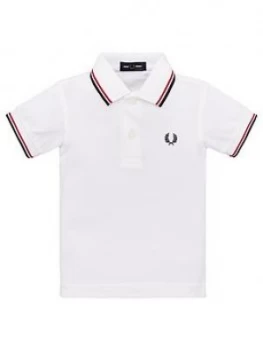 Image of Fred Perry Baby Boys My First Polo Shirt with Gift Box - White