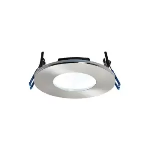 Image of Saxby Orbitalplus - Fire Rated Integrated LED 1 Light Bathroom Recessed Light Satin Nickel Plate IP65