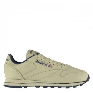 Image of Reebok Lifestyle Classic Leather Mens Trainers - Ecru/Navy