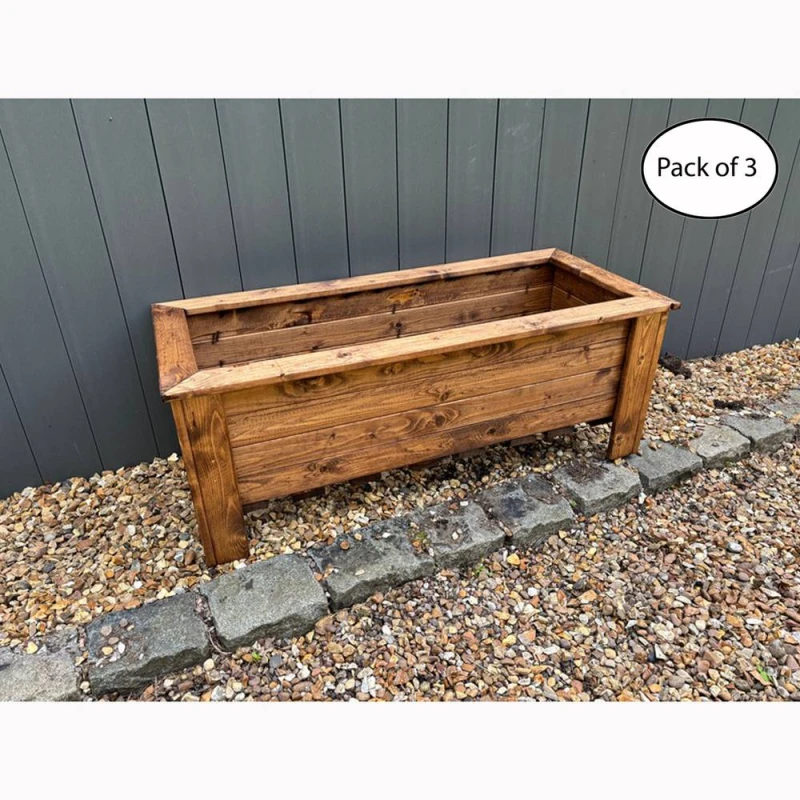 Image of Charles Taylor Multi Pack of 3 - Prestbury Raised Rectangular Extra Large Trough in Light Brown Light Brown Unisex
