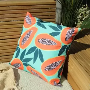 Image of Papaya Aqua Outdoor Cushion Aqua (Blue)