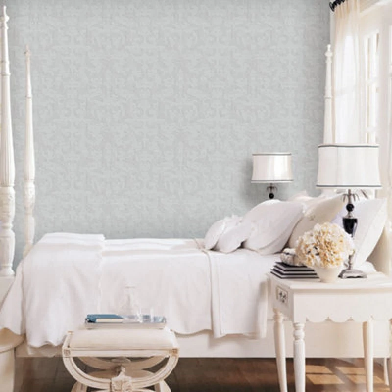 Image of Galerie Nordic Elements Silver Embossed Linear Damask Wallpaper Roll