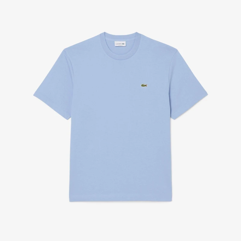 Image of Lacoste Cotton Logo T-Shirt Light Blue L