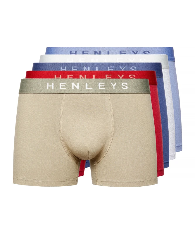 Image of Henleys 5 Pack Boxers - Multi Multi 2XL