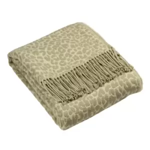 Image of Paoletti Mara Fringed Throw Polyester Natural