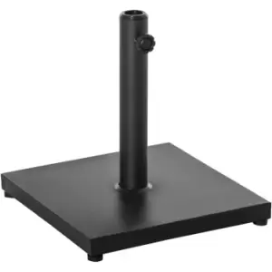 Image of Outsunny - 11kg Square Cement Parasol Base Concrete Umbrella Weight Stand Holder Patio Outdoor Garden Black