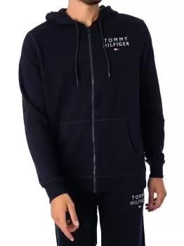 Image of Lounge Logo Zip Hoodie