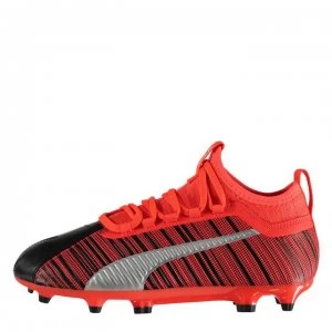 Image of Puma One 5.3 Junior FG Football Boots - Black/NrgyRed