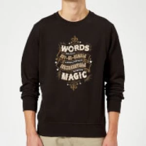 Image of Harry Potter Words Are, In My Not So Humble Opinion Sweatshirt - Black - M
