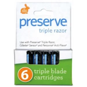 Image of Preserve Triple Replacement Razor Blades (4 cartridges)