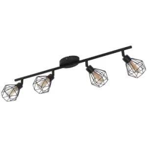 Image of Eglo Zapata 4 Lamp Spotlight Bar Black
