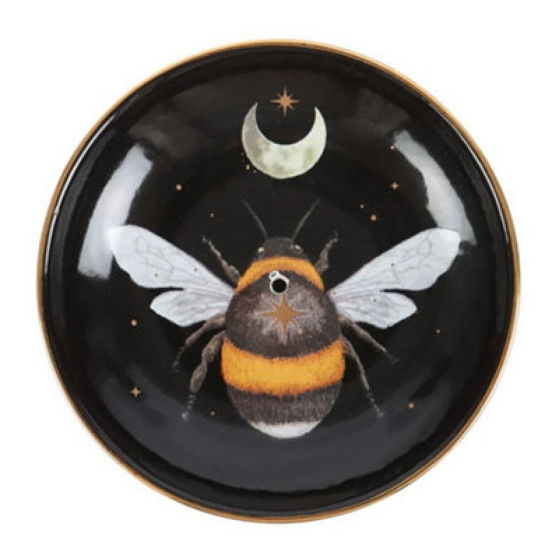 Image of Something Different Something Different Ceramic Forest Bee Incense Holder in Black One Size Unisex 5063527033291