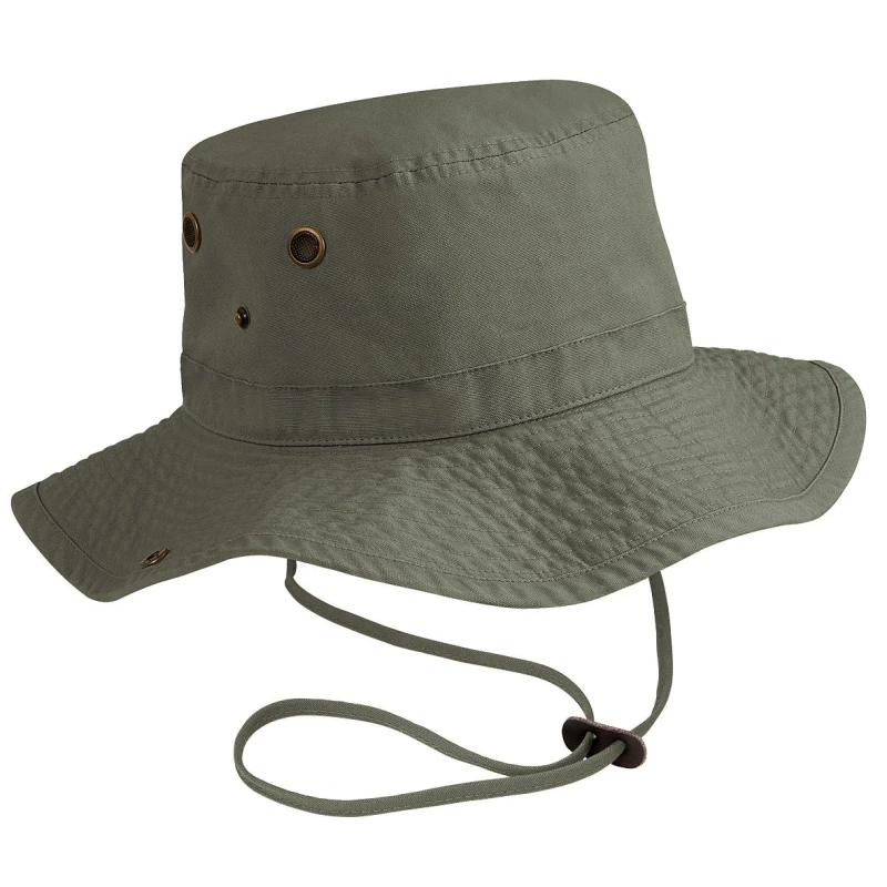Image of Beechfield Beechfield Men Outback UPF50 Protection Summer Hat Headwear in Dark Olive Dark Olive One Size Male 5055747770995