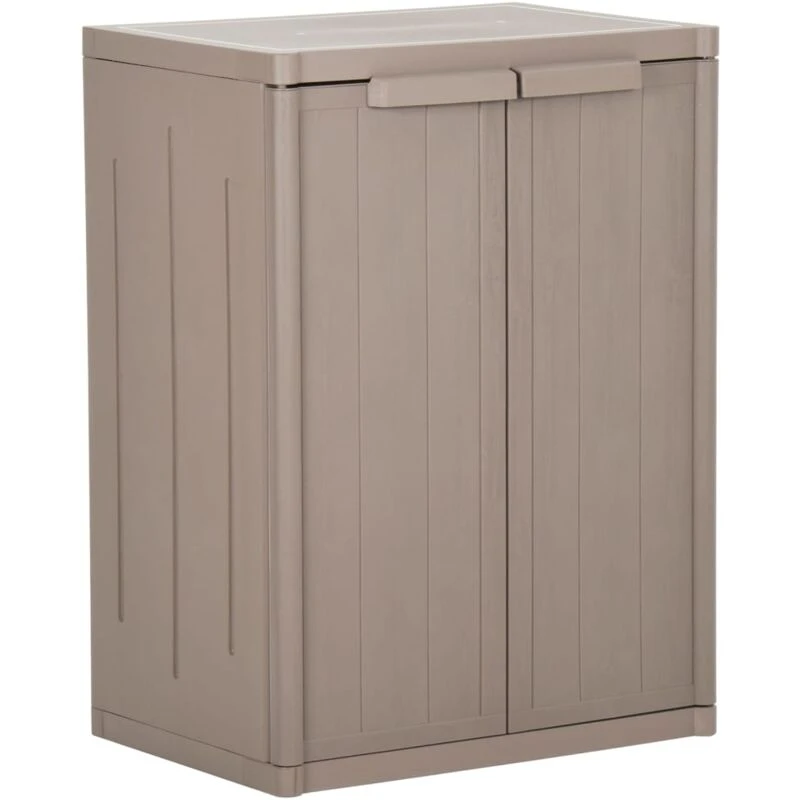 Image of VIDAXL Garden Storage Cabinet Brown 65x45x88cm PP Wood Look vidaXL 8720286768082