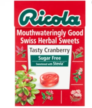 Image of Ricola Box - Cranberry Sugar Free With Stevia - 45g
