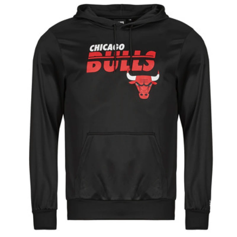 Image of New-Era NBA ESSENTIALS HOODIE CHICAGO BULLS mens Sweatshirt in Black