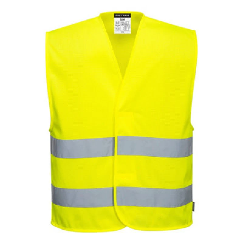 Image of Portwest MeshAir Two Band Mesh Hi Vis Vest C374YER4X/5X Colour: Yellow