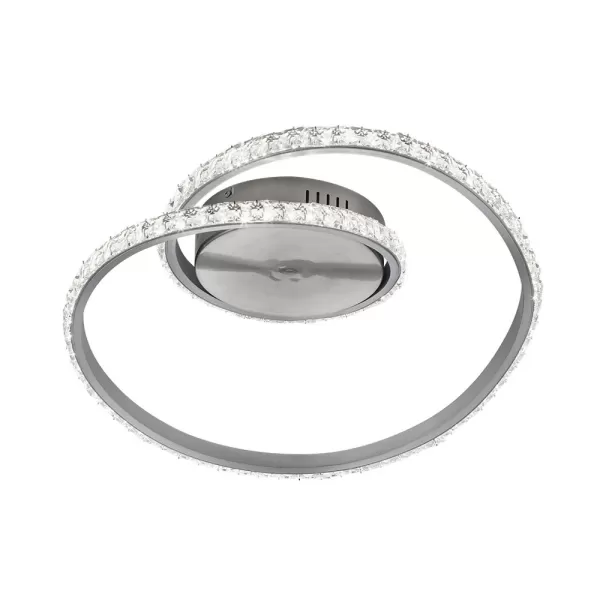 Image of Rubin Modern RGBW LED Semi Flush Light Brushed aluminium 3000K Remote control