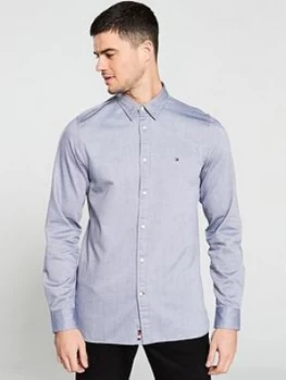 Image of Tommy Hilfiger Four Way Stretch Long Sleeved Shirt - Navy Blazer