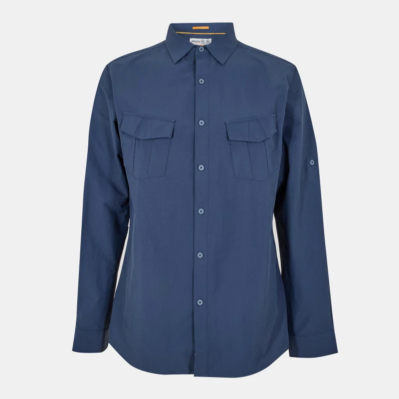 Image of Musto Tech Ls Uv Fd Shirt Mens Black male Small