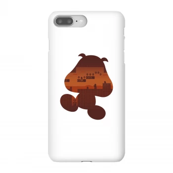 Image of Nintendo Super Mario Goomba Silhouette Phone Case - iPhone 8 Plus - Snap Case - Matte