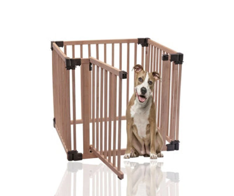 Image of Bettacare Wooden Dog Pen, 80Cm X 80Cm, Natural Wood, 76Cm High, Dog Pen For Pets And Puppy, Dog Playpen, Indoor Dog Yard