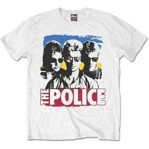 Image of The Police - Band Photo Sunglasses Unisex Medium T-Shirt - White
