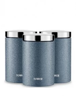 Image of Tower Ice Diamond Set Of 3 Canisters