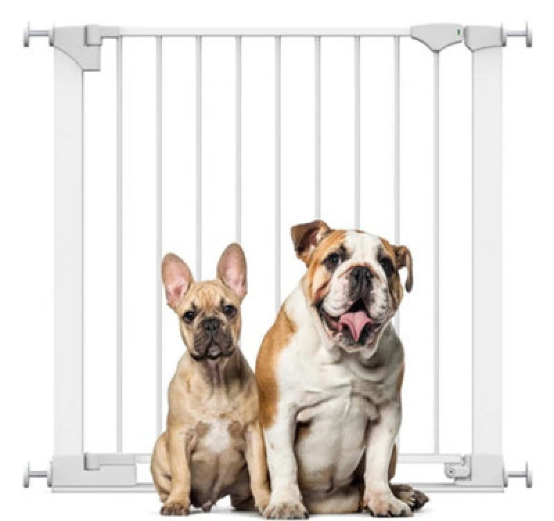 Image of Bettacare Safestep Dog Gate, White, 82Cm - 89Cm, Extra Low Walkthough, 67Cm Extra Wide Doorway, One Piece Extra Wide Pet Gate